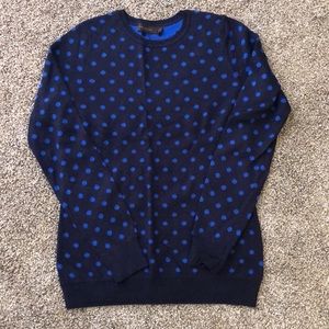The Limited navy & blue polka dot sweater